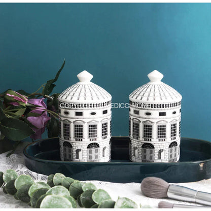 Artfan Ancient Roman Architecture Ceramic Incense Candlestick Luxury Home Ornament
