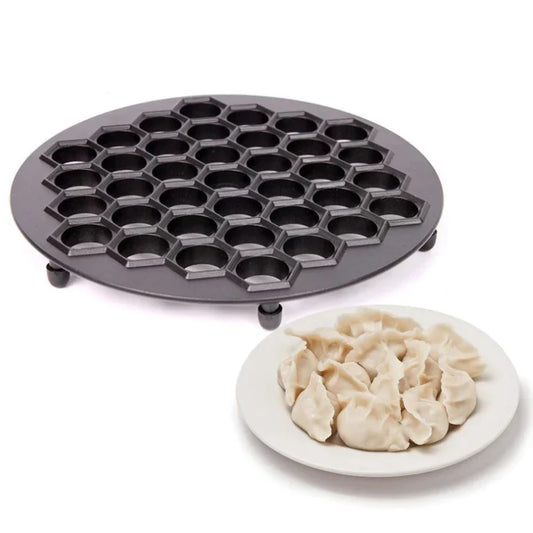 Artfan 37-Hole Aluminum Dumpling Maker Mold for Samosas, Pelmeni, Ravioli
