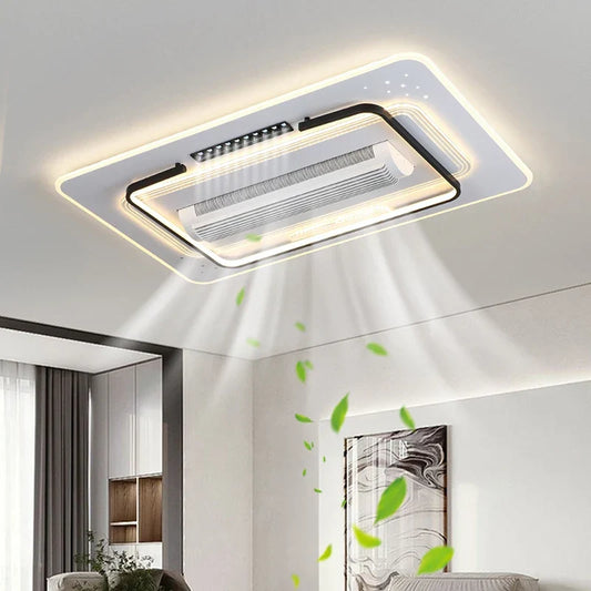 Artfan lighting Bladeless LED Ceiling Fan Light: Modern Invisible Fan Lamp for Bedroom & Living Room