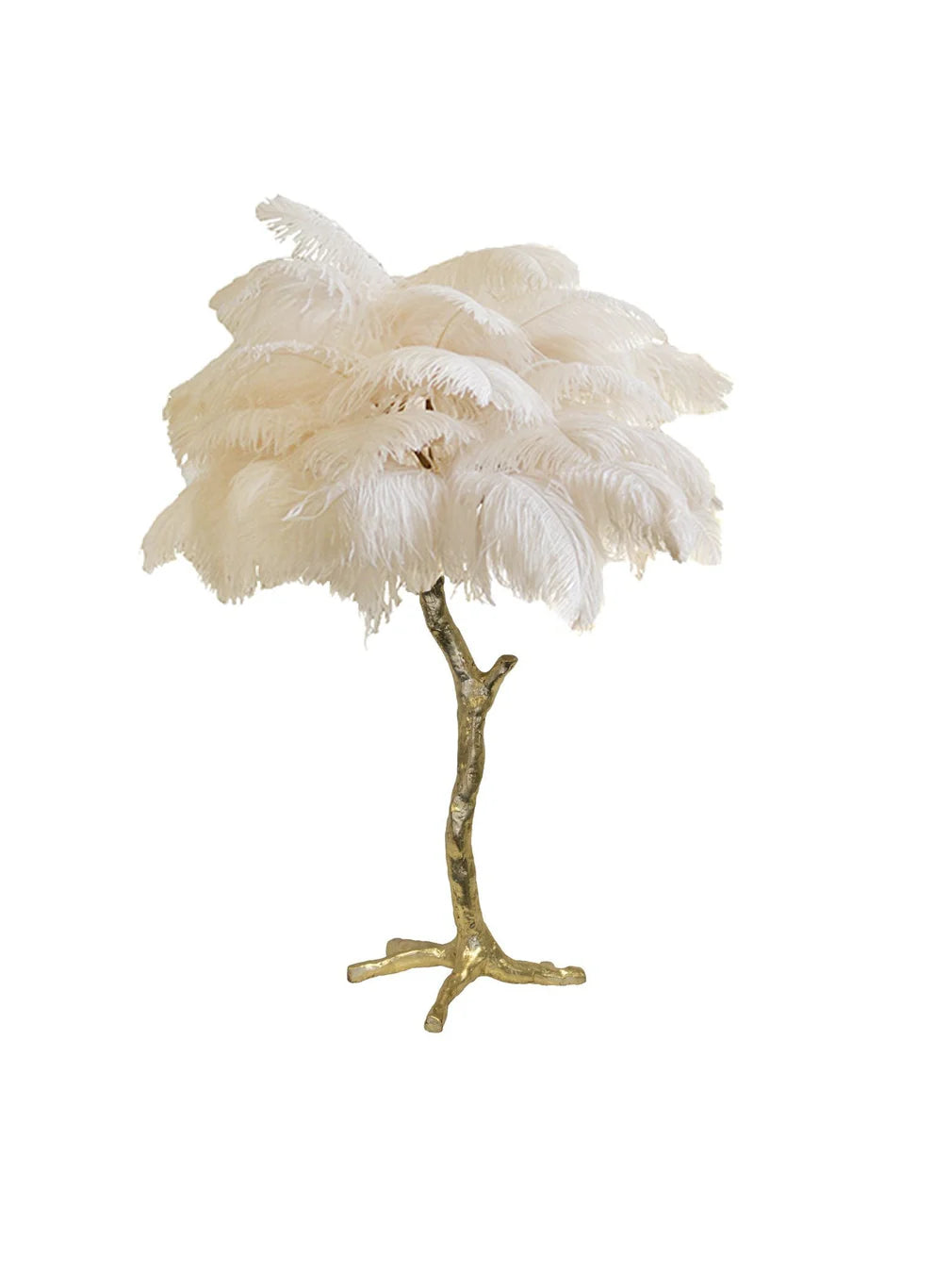 Ostrich Feather Table Lamp