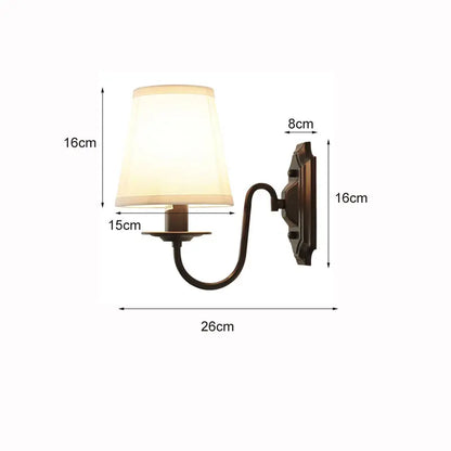 Artfan lighting Black Iron Wall Lamp: Elegant Rural Bedroom & Living Room Sconce with European Flair