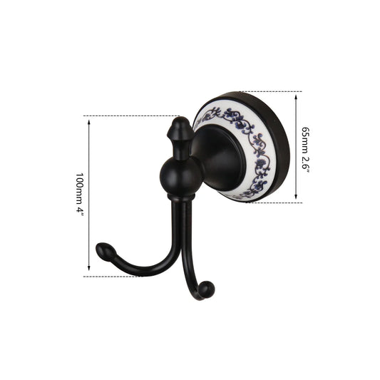 Artfan lighting Black Stainless Steel Wall Mounted Bathroom Towel Hook Robe Coat Hanger