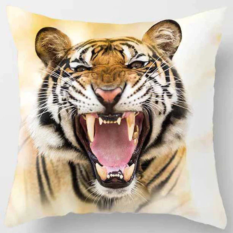 Artfan Animals World Tiger Lion Pillow Case for Cute Home Decor in Sofa Living Room