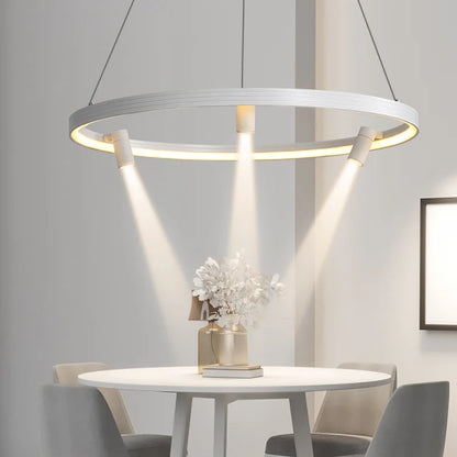 Artfan lighting Black Round Spotlight Chandelier Pendant Light for Home Decor and Dining Room