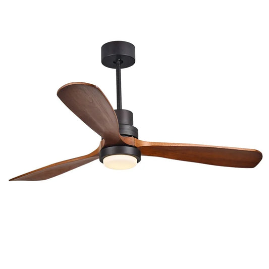 Artfan 52 Inch Retro Ceiling Fan with Wooden Blades and 15W Ceiling Lights