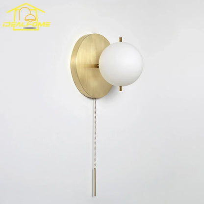 Artfan lighting Black/Gold Ball Wall Lamp - Minimalist Iron Art Decor for Bedroom & Cafe