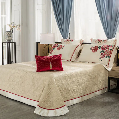 Artfan 200S Embroidery Egyptian Cotton Bedding Set - Queen King Linens