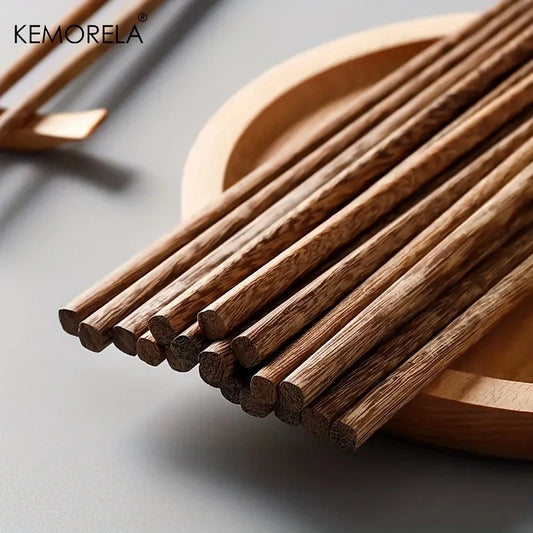 Artfan 5PCS Natural Wooden Chopsticks - Japanese Hotel Restaurant Special Chopsticks For Ramen Rice