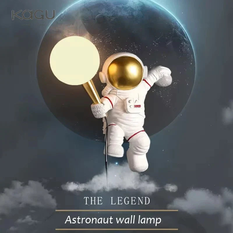 Artfan Astronaut Moon Planet Table Lamp Night Light Bedroom Decor Spaceman Theme