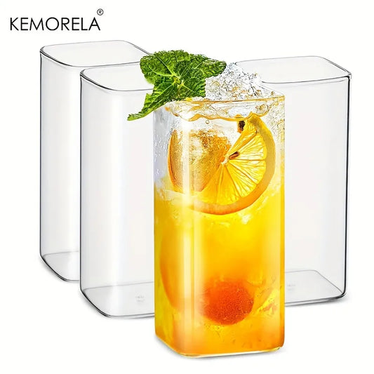 Artfan 4-Piece Thin Highball Glasses Set - Clear Tall Glass Cups for Various Beverages