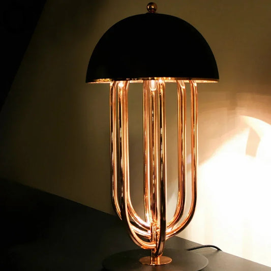 Artfan lighting Black Led Bedside Table Lamp, Nordic Design for Bedroom, Study, and Cafe