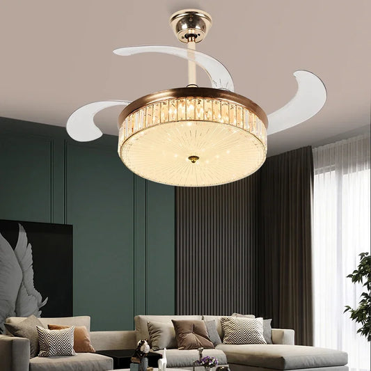 Artfan 42" Invisible LED Ceiling Fan with Retractable Blades & Remote Control