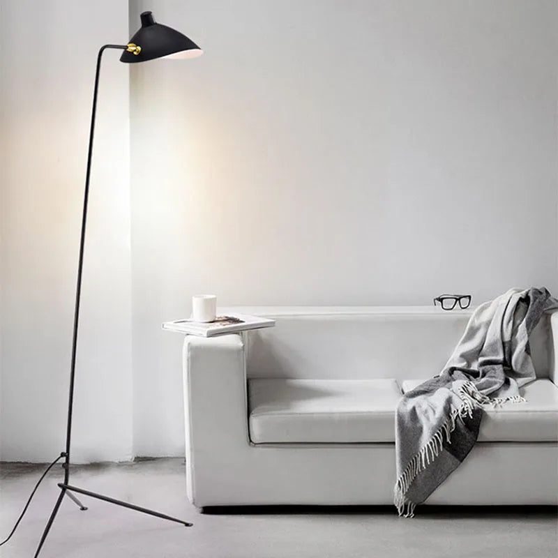 Artfan lighting Black Metal Floor Lamp, Rotatable Lampshade for Parlor Bedroom Reading Lighting.