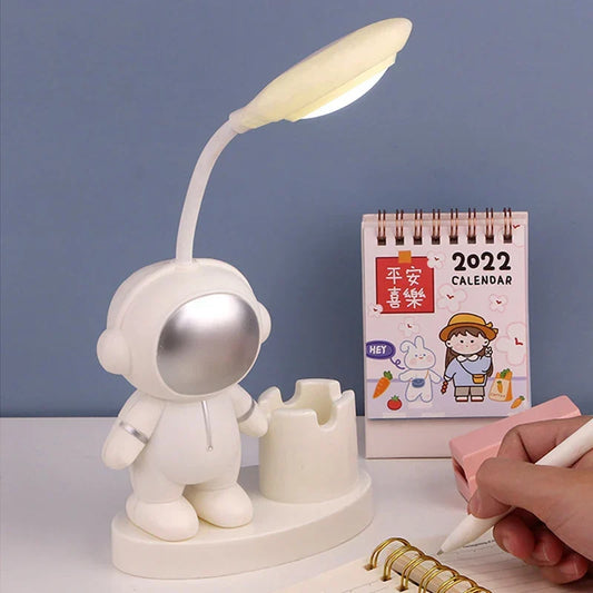Artfan Astronaut Study Desk Lamp with Pencil Sharpener - Cute, Flexible & Color Adjustable