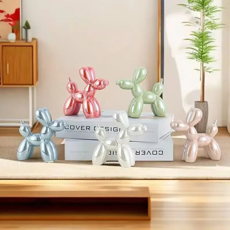 Artfan Abstract Ceramic Balloon Dog Sculpture for Home Office Decor-Gift-Quality Study Room Statue