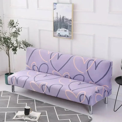 Artfan Armless Futon Sofa Cover Slipcover Elastic No Armrest