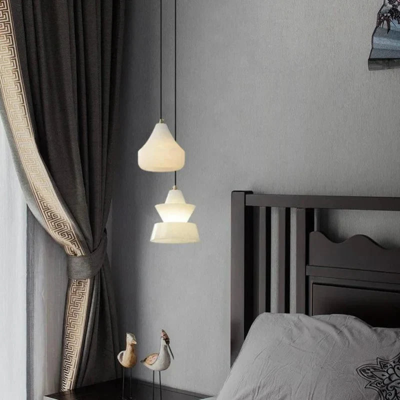Artfan Alabaster Pendant Lights LED Designer Hanging Lamps For Living Room