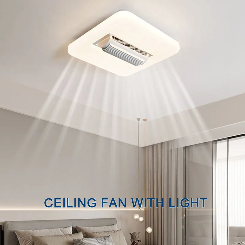 Artfan lighting Bladeless Ceiling Fan Light with LED, 3 Color, 6 Speeds Silent Operation