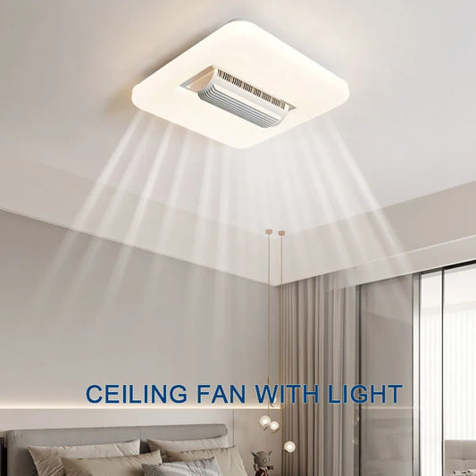 Artfan lighting Bladeless Ceiling Fan Light with LED, 3 Color, 6 Speeds Silent Operation