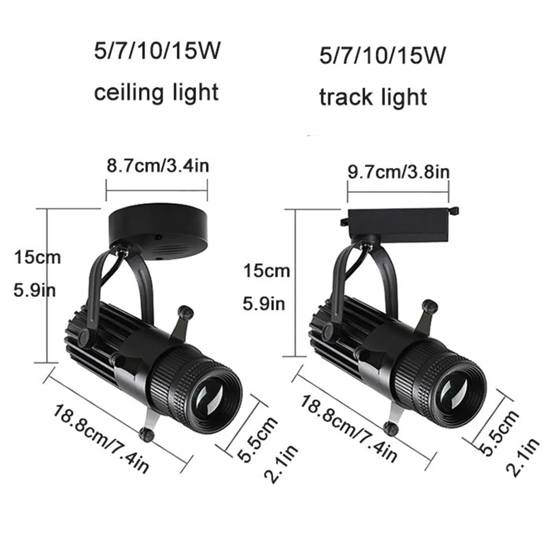 Artfan  Adjustable Aperture LED Spotlight 5/7/10/15W - Ideal for Bar, Shop & Commercial Use