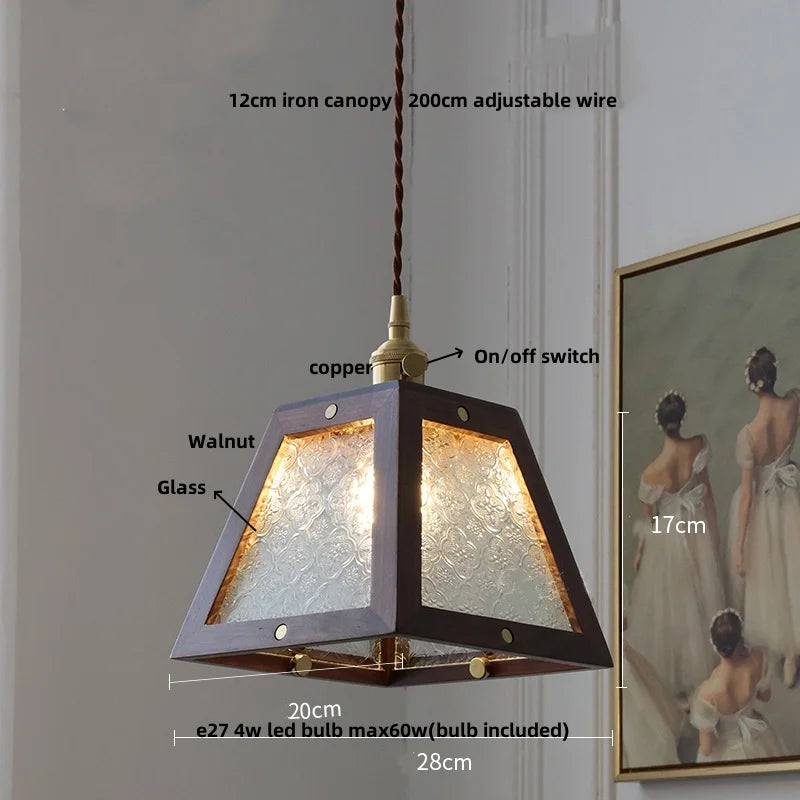 Artfan Ash Wood LED Pendant Lamp Adjustable Hanging Lights Luminaire