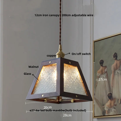 Artfan Ash Wood LED Pendant Lamp Adjustable Hanging Lights Luminaire