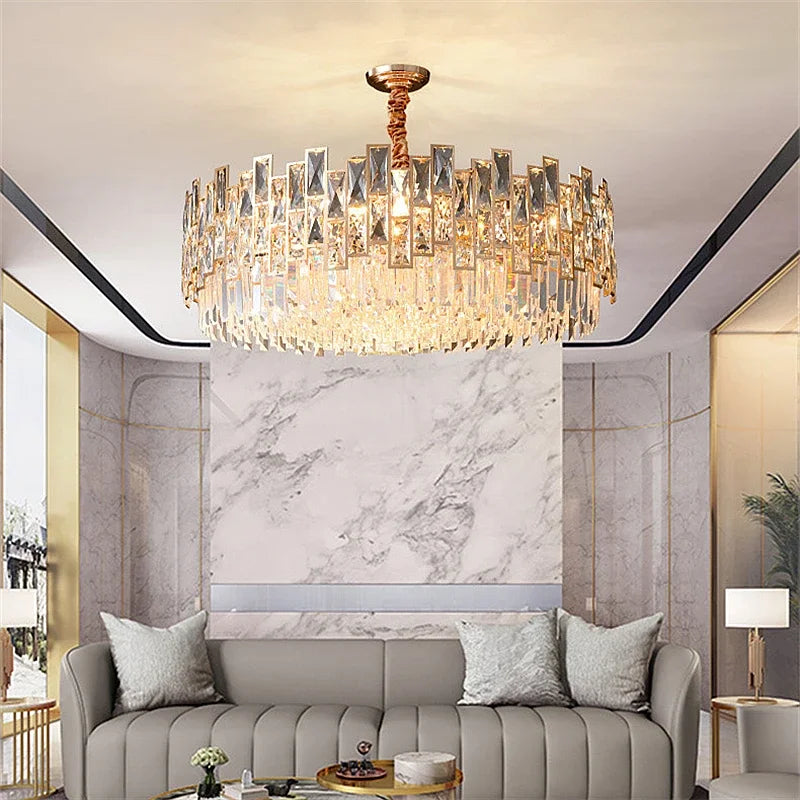 Artfan lighting Black Crystal LED Chandelier for Living Room, Dining Room, Kitchen, Bedroom