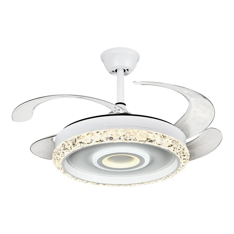 Artfan 42" Leaf Fan Chandelier Invisible Fan Lighting for Bedroom and Dining Room