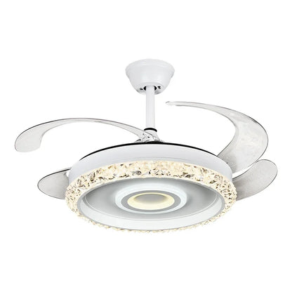 Artfan 42" Leaf Fan Chandelier Invisible Fan Lighting for Bedroom and Dining Room