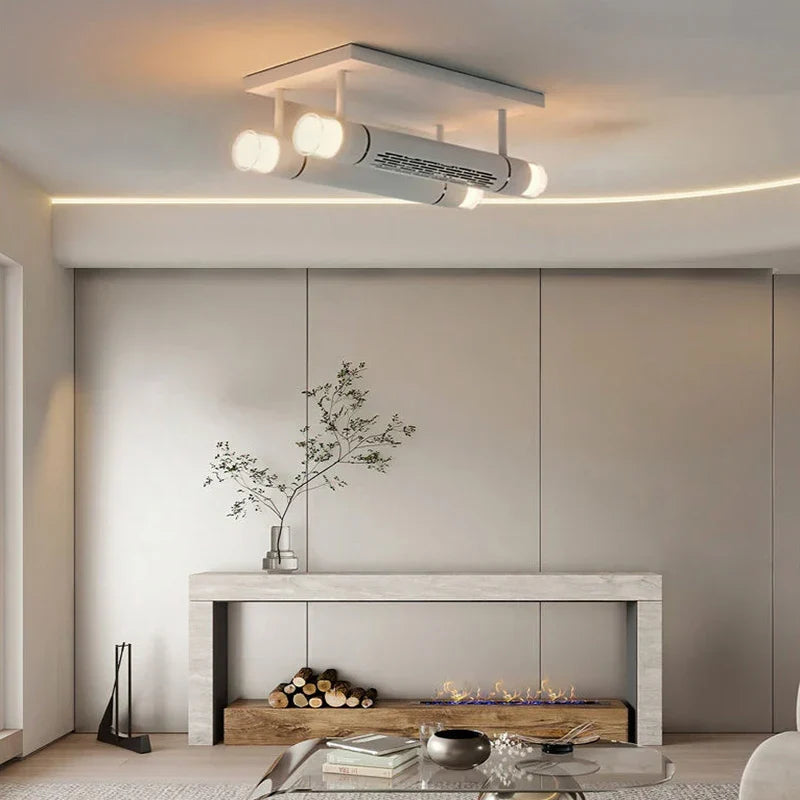 Artfan lighting Bladeless Ceiling Fan with Remote Control LED Light Fixture for Home Décor