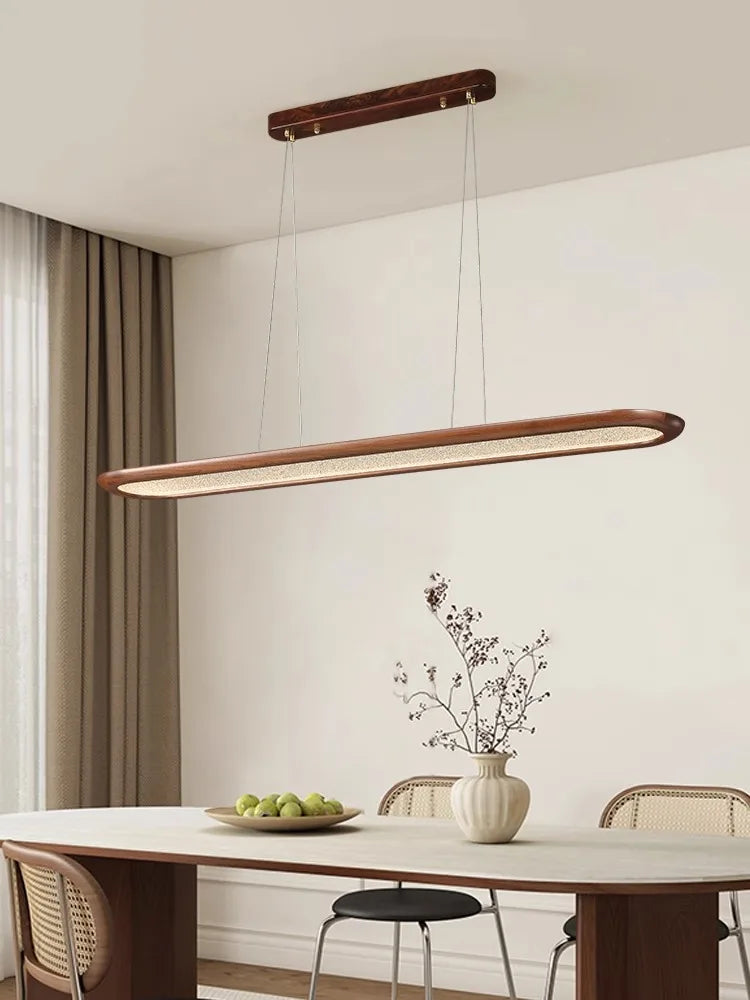 Artfan lighting Black Walnut Wooden Ceiling Chandelier LED Pendant Lamp for Modern Home Decor