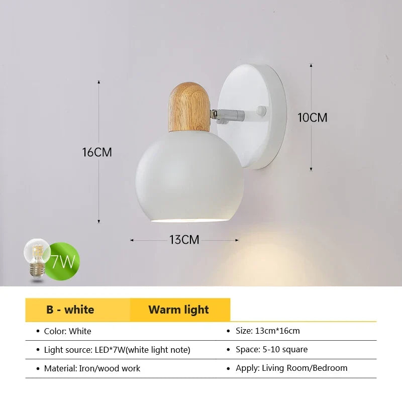Artfan Angel Adjustable LED Wall Sconce Light for Bedroom Living Room