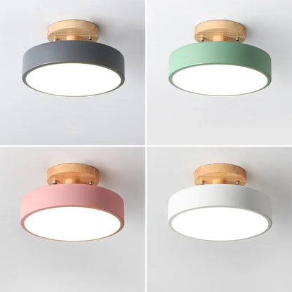 Artfan Acrylic Wood LED Ceiling Light – Nordic Indoor Lighting Fixture