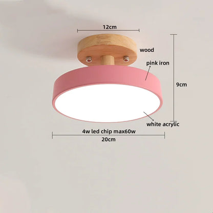 Artfan Acrylic Wood LED Ceiling Light – Nordic Indoor Lighting Fixture