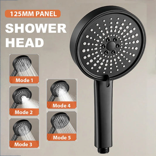 Artfan 5-Mode High Pressure Shower Head with Big Panel - Water Saving Rainfall Shower