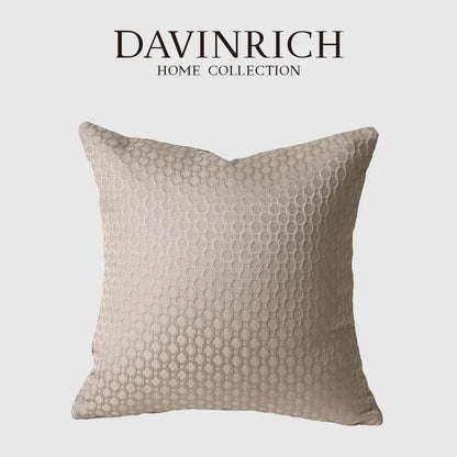 Artfan  Convex Rings Geometry Jacquard Pillowcase Cappuccino Luxury Cushion Cover