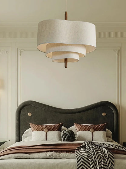 Artfan  Japanese Fabric Chandelier Retro Style Pendant Light for Living Room, Bedroom, Restaurant, Hotel