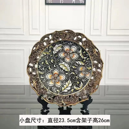 Artfan Resin Vase Dried Flowers Arrangement for Living Room Decor