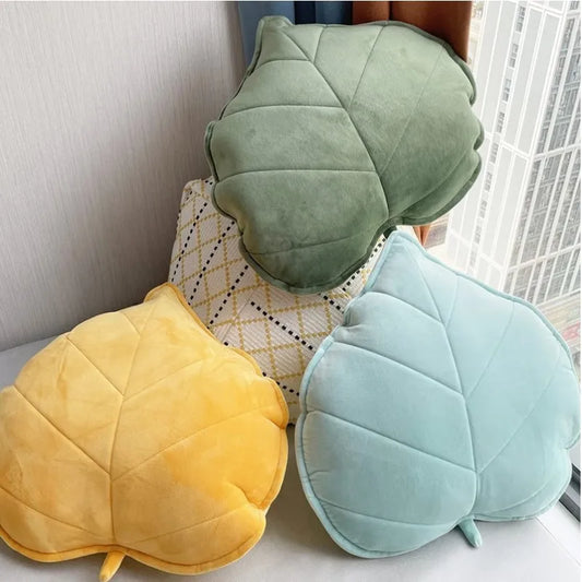 Artfan 3D Leaf Shaped Throw Pillows for Living Room Sofa Couch Decor
