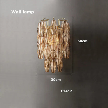 Artfan Art Deco Glass Shade Brass LED Chandelier - Luxury Black Dining Room Ceiling Light