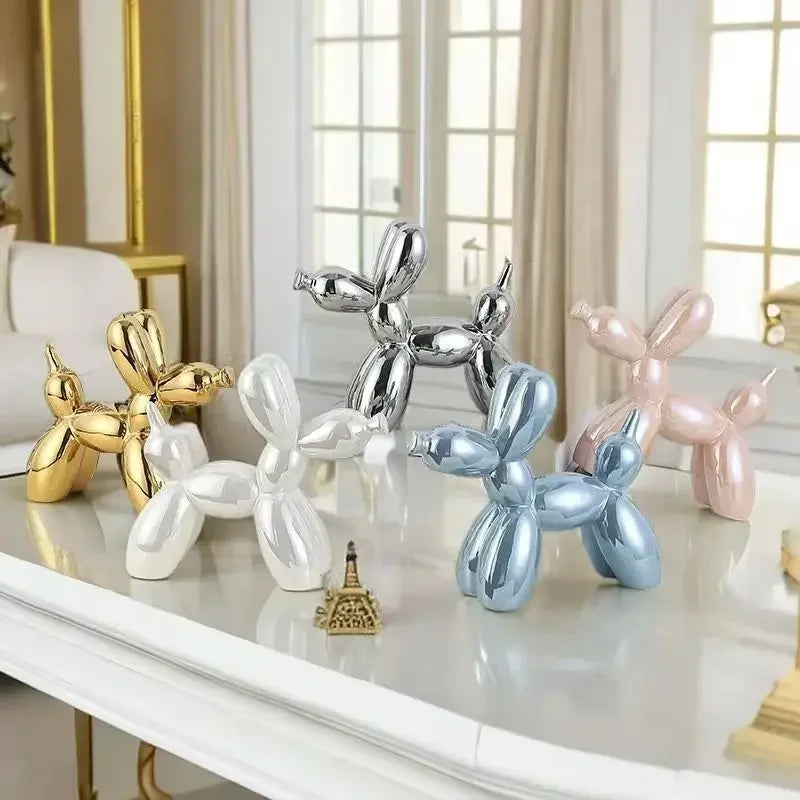 Artfan Abstract Ceramic Balloon Dog Sculpture for Home Office Decor-Gift-Quality Study Room Statue