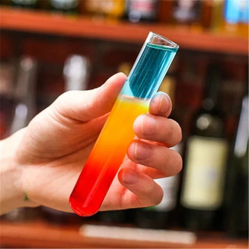 Artfan 6-Piece Test Tube Cocktail Glass Set with Free Rack Stand and Shot Glasses Holder