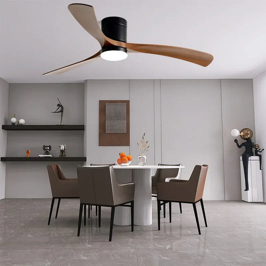 Artfan 46-Inch Modern Black Ceiling Fan Light with Remote Control