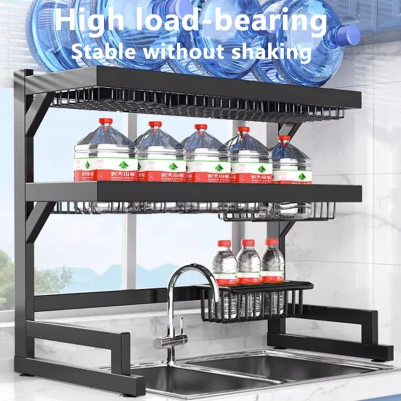 Artfan 2-Layer Over Sink Dish Drying Rack & Utensil Holder Organizer