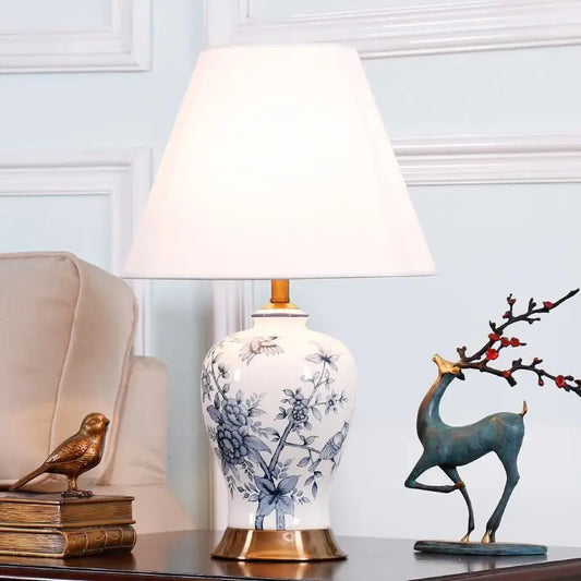 Artfan lighting Blue and White Porcelain Table Lamp for Home Decor – Classic Retro Style