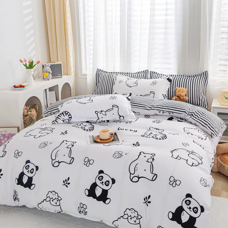 Artfan Animal Pattern Bedding Set - King/Queen Size Quilt Set for Comfortable Home.