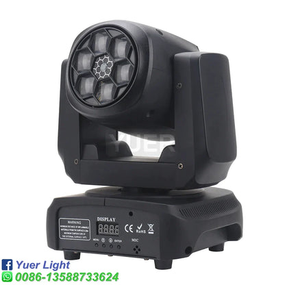 Artfan 6X15W RGBW Bee Eye Laser Moving Head Light DMX512 10/15CH Strobe DJ Disco Stage