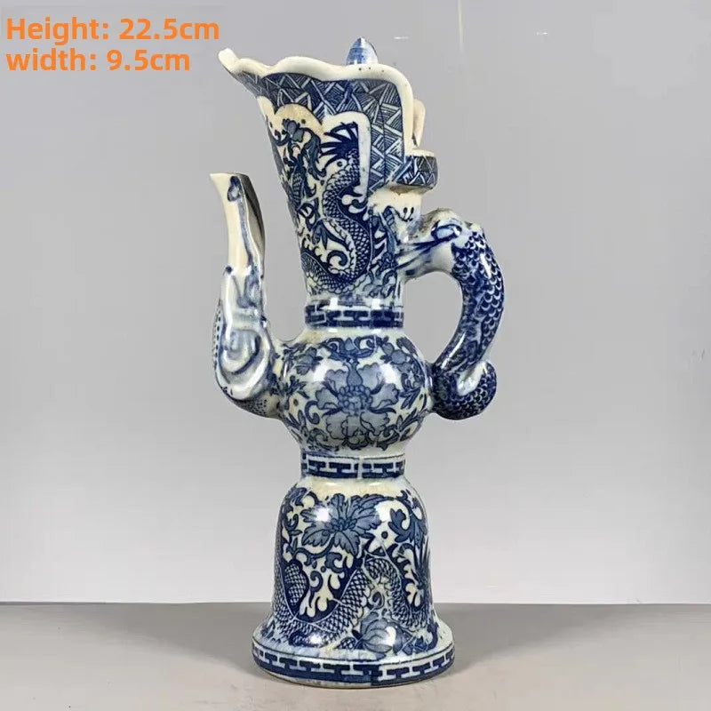 Artfan lighting Blue & White Dragon Pattern Qing Dynasty Qianlong Porcelain Pot