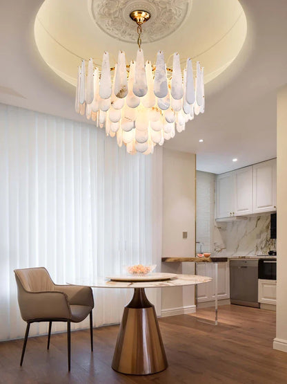 Artfan 2025 Chandelier LED Dimmable Marble Collection for Dining Room & Foyer