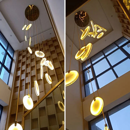 Artfan 2025 Art Deco Marble Golden Lustre LED Chandelier Lighting